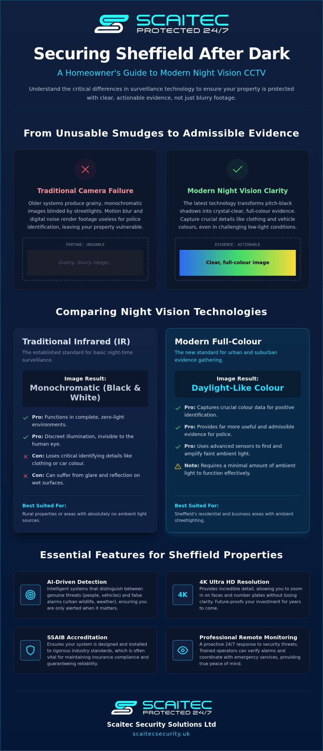 Night Vision CCTV Cameras Sheffield: The 2026 Guide to 24/7 Security