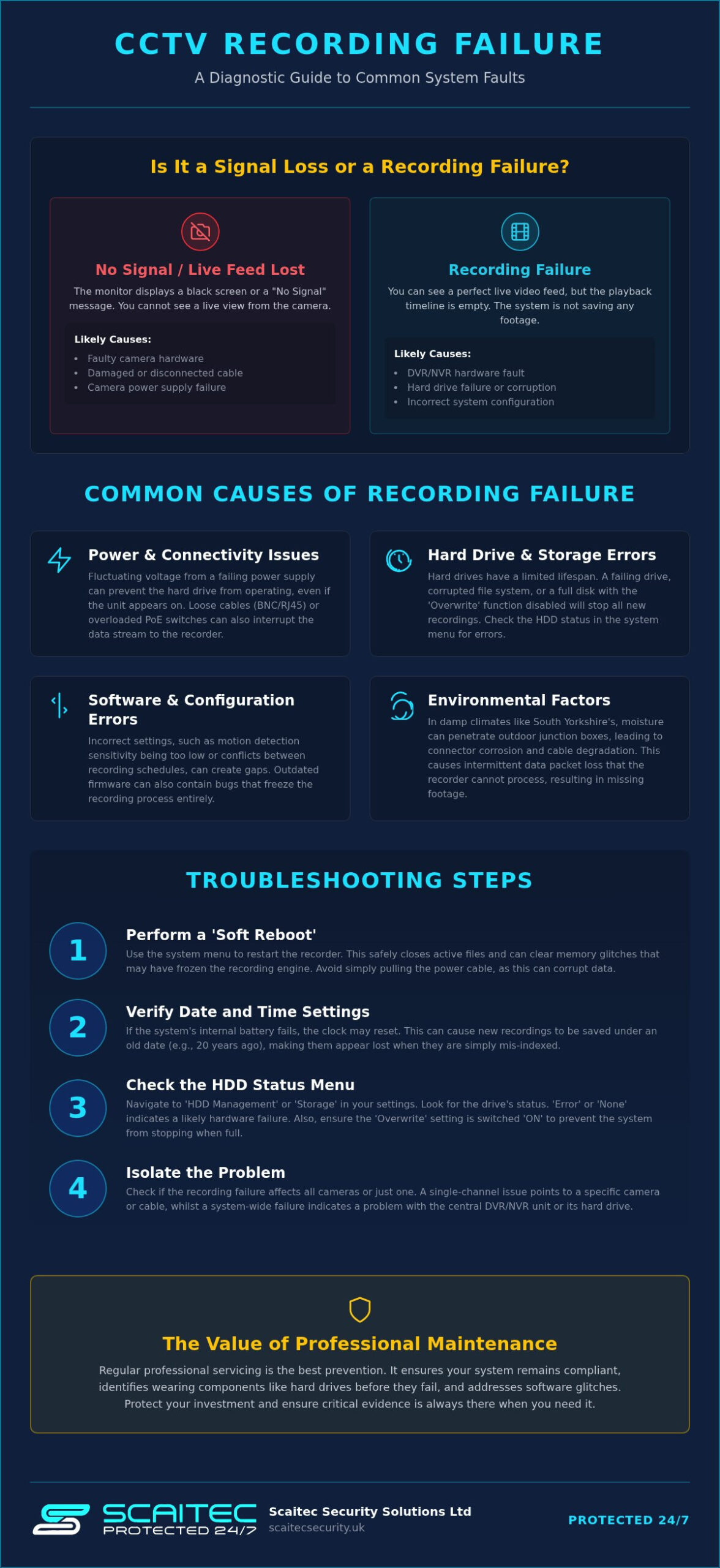 CCTV Camera Not Recording Fix: A Local Rotherham Troubleshooting Guide