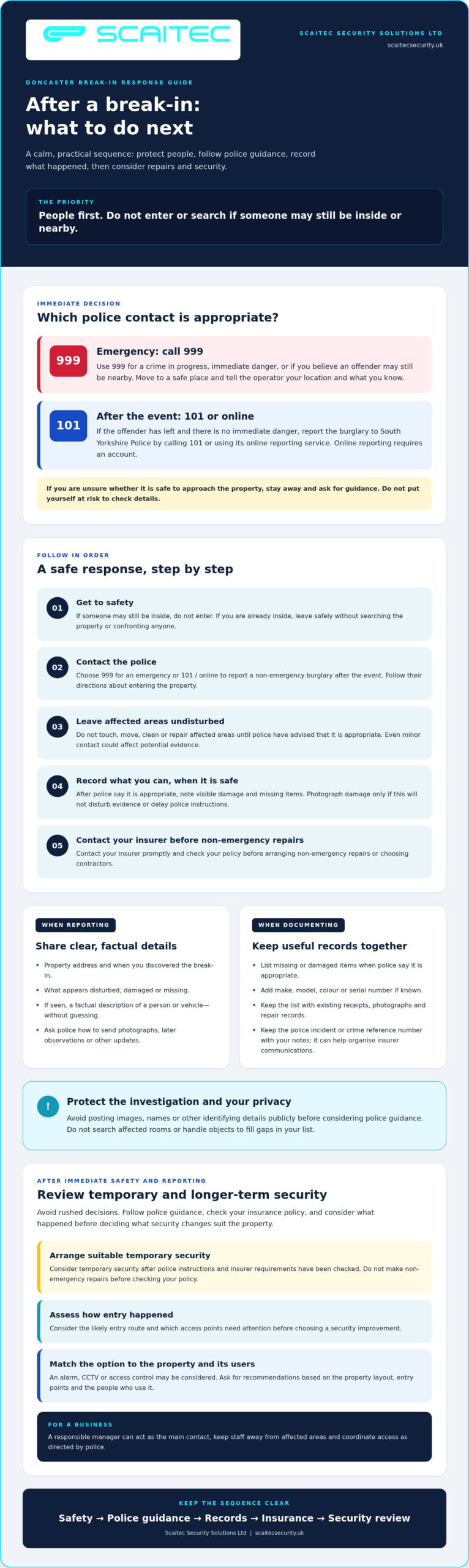 What to Do After a Doncaster Break-In: A Checklist